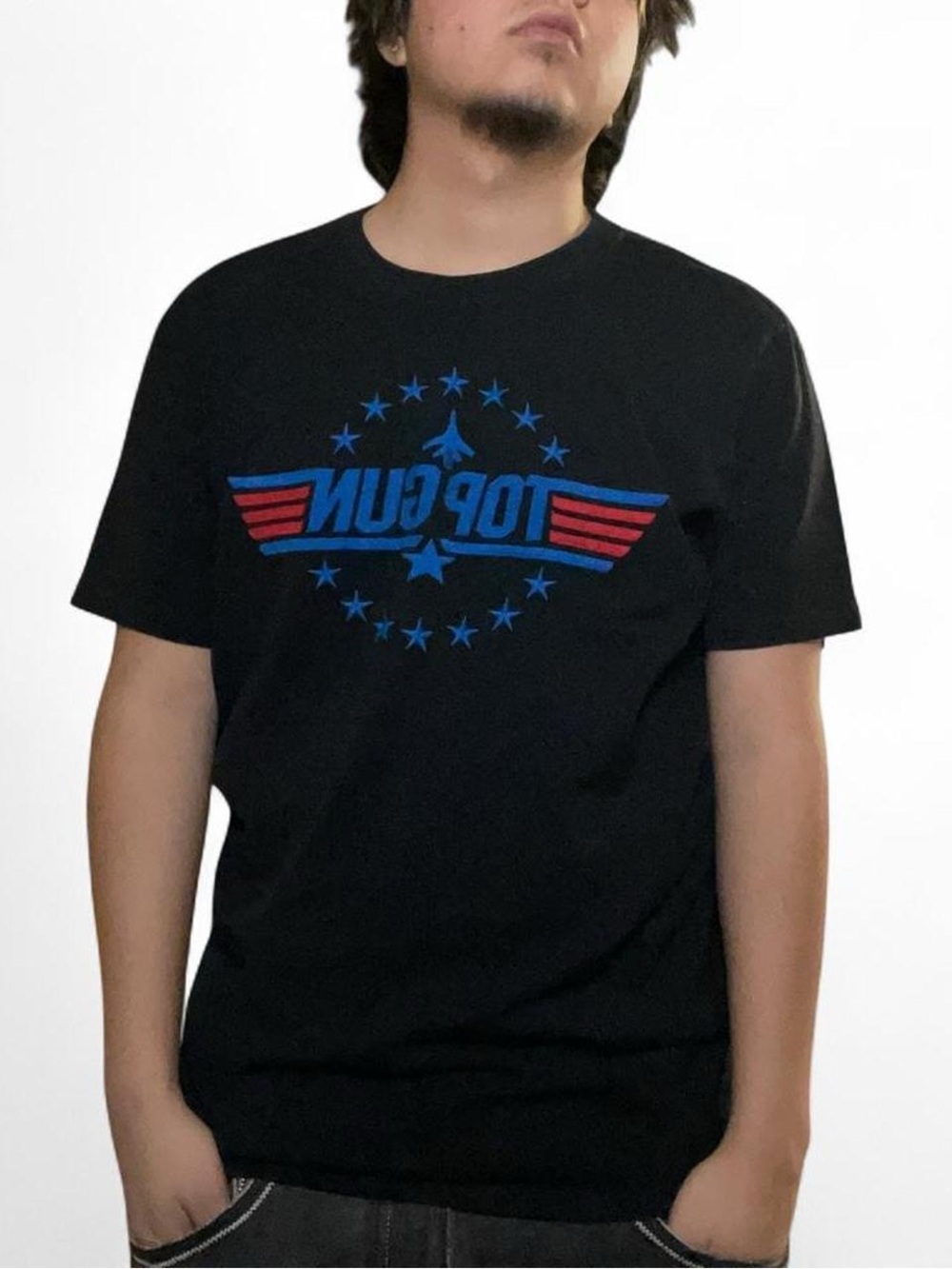 Lucky Brand Men's Top Gun Stars‎ & Stripes Circle Logo T-Shirt
